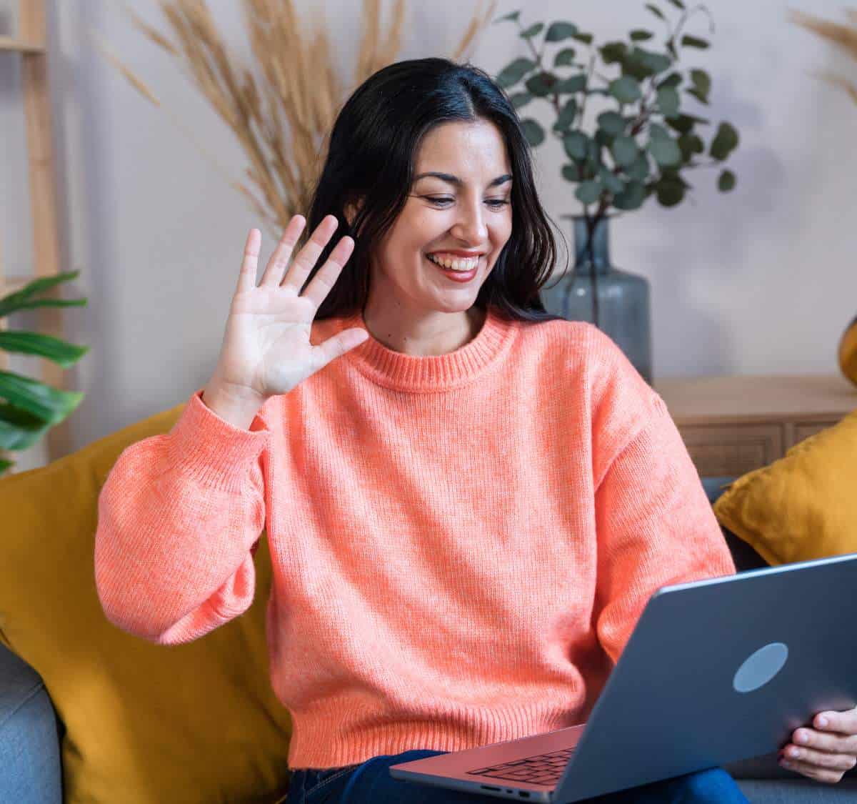 Client participating in therapy from home with Clarity Healthcare.